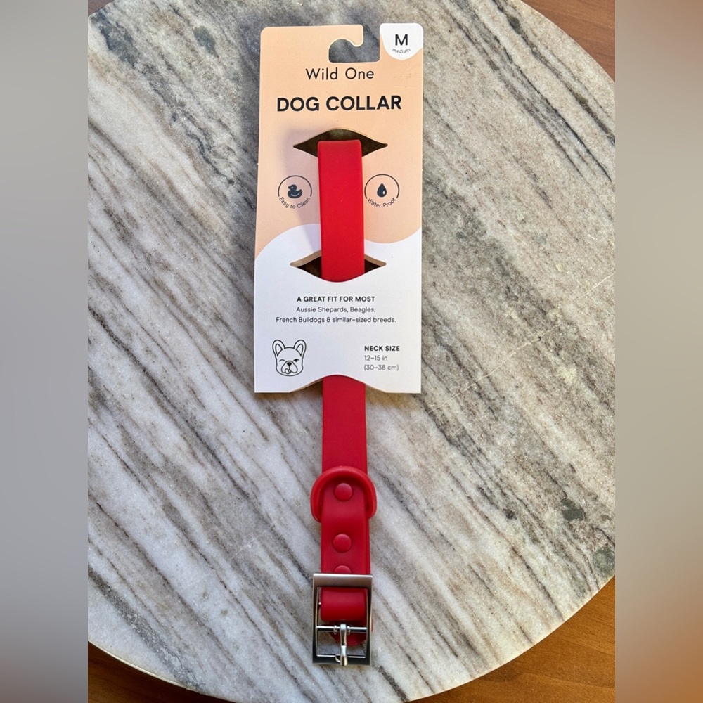 WILD ONE COLLAR- “STRAWBERRY” (MEDIUM)